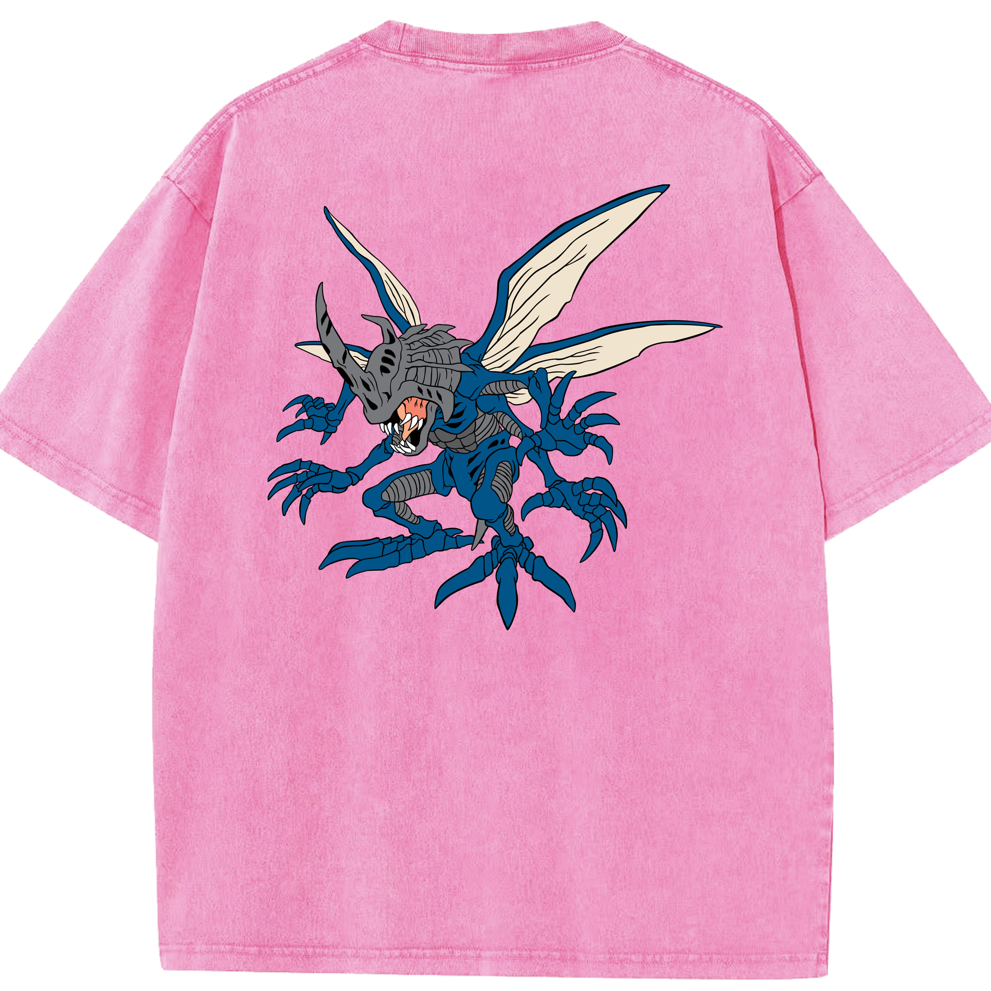 （画像用） Digimon デジタルモンスター/デジモン 綿100% ヴィンテージ風 半袖Tシャツ（背面プリント）
